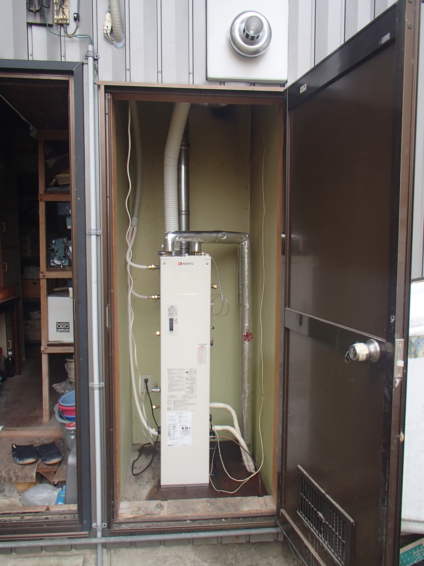 石川県小松市　ノーリツ　暖房付き給湯器の新設のリフォーム写真